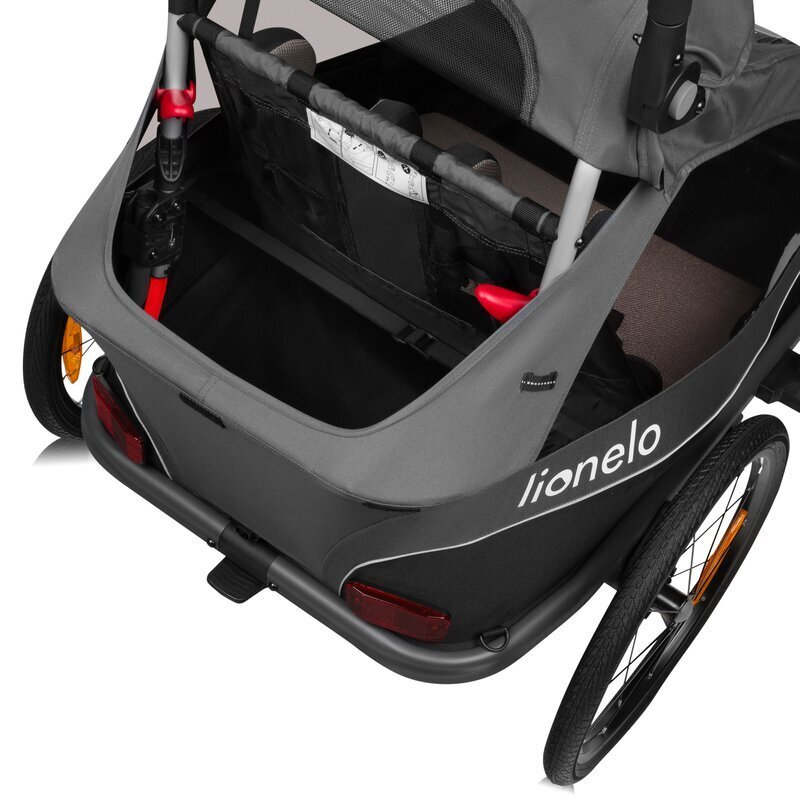 Lionelo Carucior si remorca de bicicleta Cama multifunctional cu sistem de absorbtie a socurilor SIQ negru