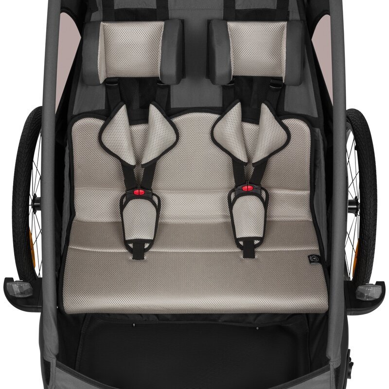 Lionelo Carucior si remorca de bicicleta Cama multifunctional cu sistem de absorbtie a socurilor SIQ negru