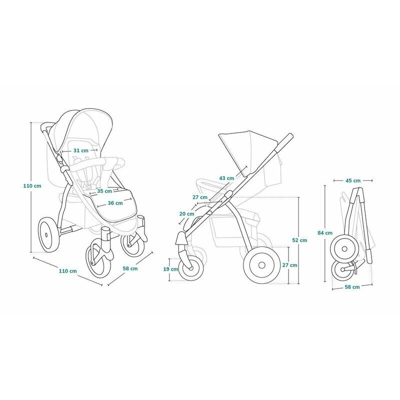 Lionelo Carucior sport Annet plus de la nastere cu accesorii 0- 22 kg negru
