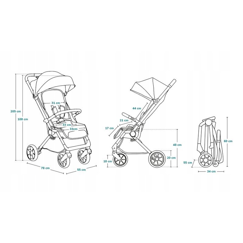 Lionelo Carucior sport Cloe Cu accesorii Cadru din aluminiu Sarcina maxim 22 kg Usor Pliere compacta pentru avion cu o singura mana Ideal pentru toate tipurile de suprafete 6 luni+ bej
