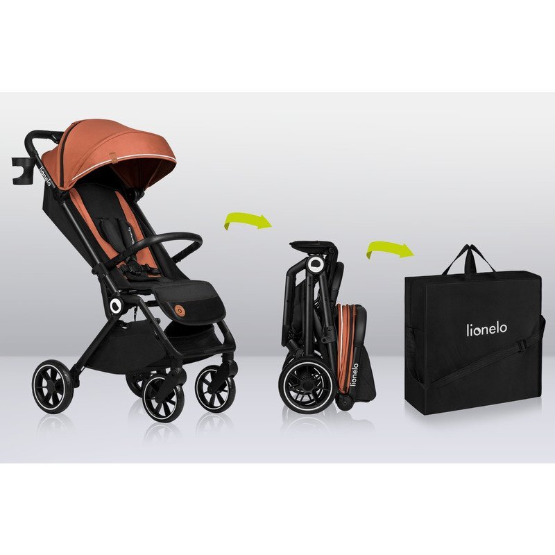 Lionelo Carucior sport Cloe Cu accesorii Cadru din aluminiu Sarcina maxim 22 kg Usor Pliere compacta pentru avion cu o singura mana Ideal pentru toate tipurile de suprafete 6 luni+ gri