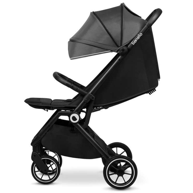 Lionelo Carucior sport Cloe Cu accesorii Cadru din aluminiu Sarcina maxim 22 kg Usor Pliere compacta pentru avion cu o singura mana Ideal pentru toate tipurile de suprafete 6 luni+ gri