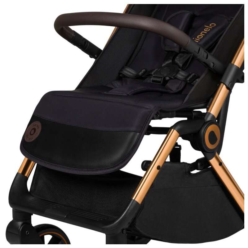 Lionelo Carucior sport Cloe Golden Moments Editie limitata Cu accesorii Cadru din aluminiu Sarcina maxima 22 kg Usor Pliere compacta pentru avion cu o singura mana Ideal pentru toate tipurile de suprafete 6 luni+ Negru