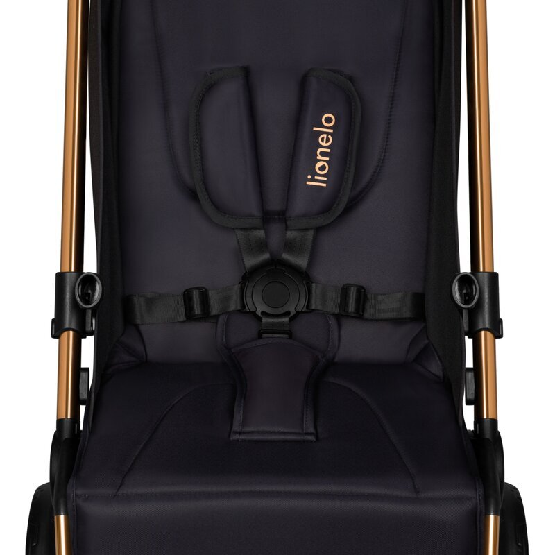 Lionelo Carucior sport Cloe Golden Moments Editie limitata Cu accesorii Cadru din aluminiu Sarcina maxima 22 kg Usor Pliere compacta pentru avion cu o singura mana Ideal pentru toate tipurile de suprafete 6 luni+ Negru