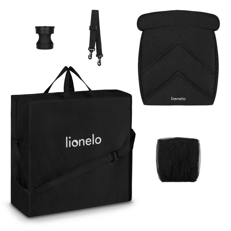 Lionelo Carucior sport Cloe Golden Moments Editie limitata Cu accesorii Cadru din aluminiu Sarcina maxima 22 kg Usor Pliere compacta pentru avion cu o singura mana Ideal pentru toate tipurile de suprafete 6 luni+ Negru