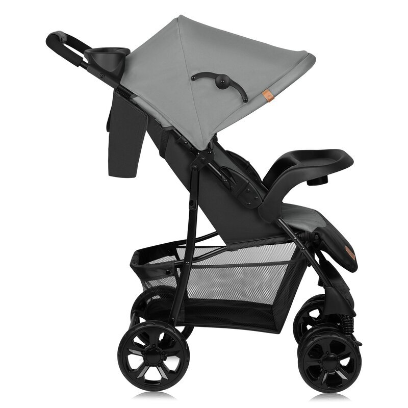 Lionelo Carucior sport Emma Plus Cu tavita 2 Suporturi pentru pahar Geanta accesorii Standard de siguranta EN1888-1 gri