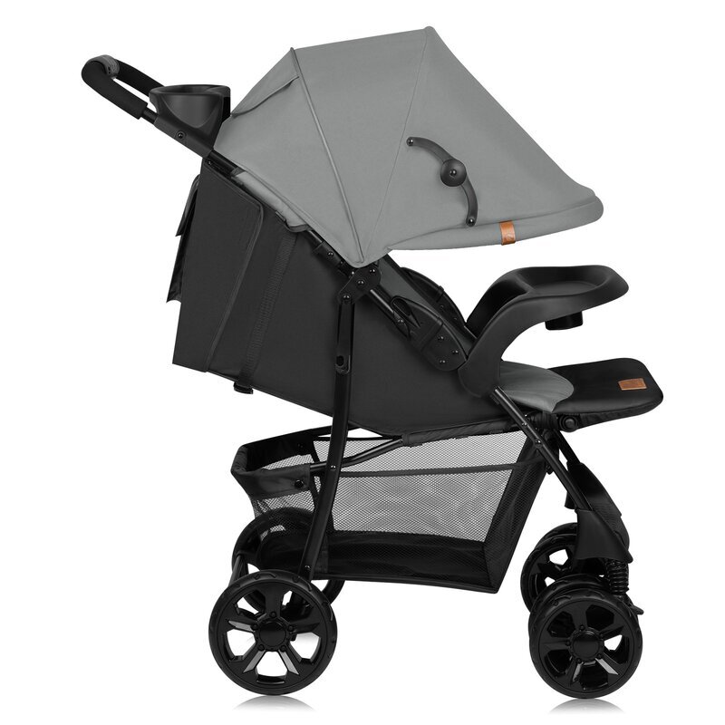 Lionelo Carucior sport Emma Plus Cu tavita 2 Suporturi pentru pahar Geanta accesorii Standard de siguranta EN1888-1 gri