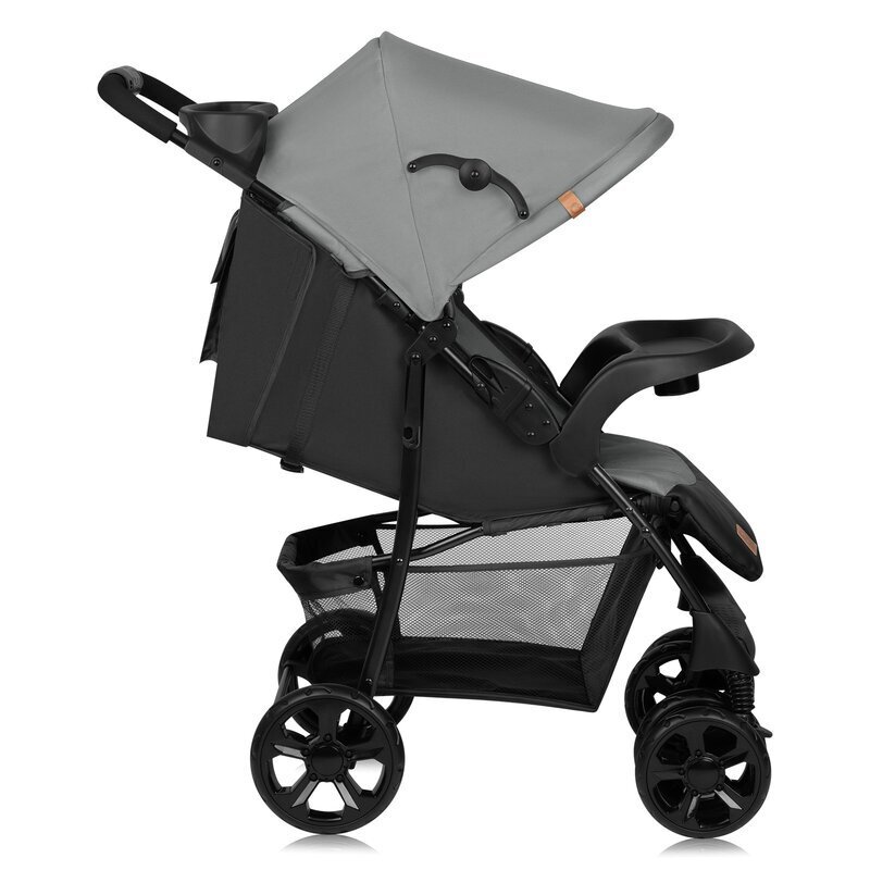 Lionelo Carucior sport Emma Plus Cu tavita 2 Suporturi pentru pahar Geanta accesorii Standard de siguranta EN1888-1 gri
