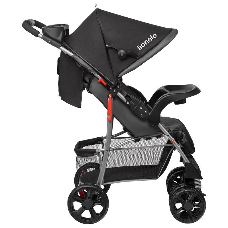 Lionelo Carucior sport Emma Plus Cu tavita 2 Suporturi pentru pahar Geanta accesorii Standard de siguranta EN1888-1 Stone