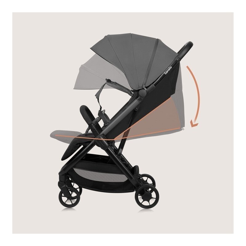 Lionelo Carucior sport Julie Air Gri greutate redusa 7.5 kg sustine 22 kg 6 luni+ capotina impermeabila protectie SPF 50+ include suport sticla pliere compacta conform cu EN1888-1 si EN1888-2