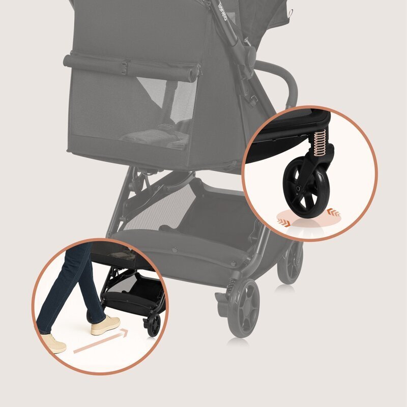 Lionelo Carucior sport Julie Air Negru Onyx greutate redusa 7.5 kg sustine 22 kg 6 luni+ capotina impermeabila protectie SPF 50+ include suport sticla pliere compacta conform cu EN1888-1 si EN1888-2