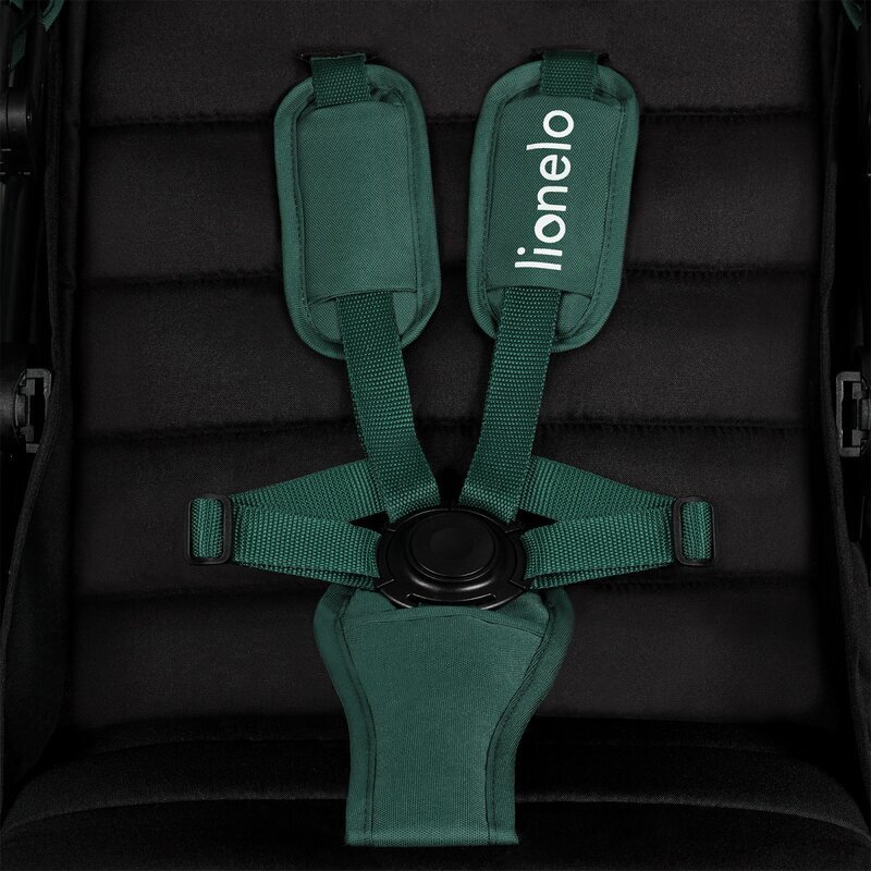 Lionelo Carucior sport Mira Verde maner reglabil in 5 pozitii spatar si suport de picioare reglabile plasa de tantari si suport biberon incluse Conform cu EN1888-1 EN1888-2 Testare SGS
