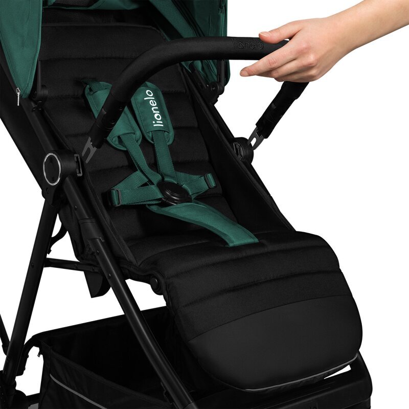 Lionelo Carucior sport Mira Verde maner reglabil in 5 pozitii spatar si suport de picioare reglabile plasa de tantari si suport biberon incluse Conform cu EN1888-1 EN1888-2 Testare SGS