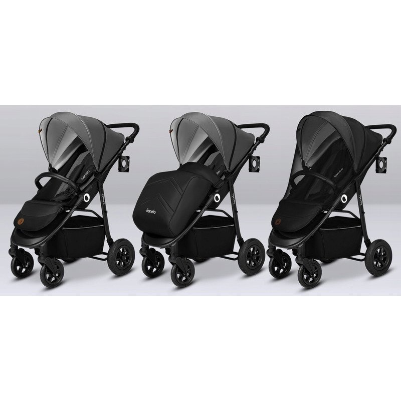 Lionelo Carucior sport Natt 0 - 22 kg Negru Onyx