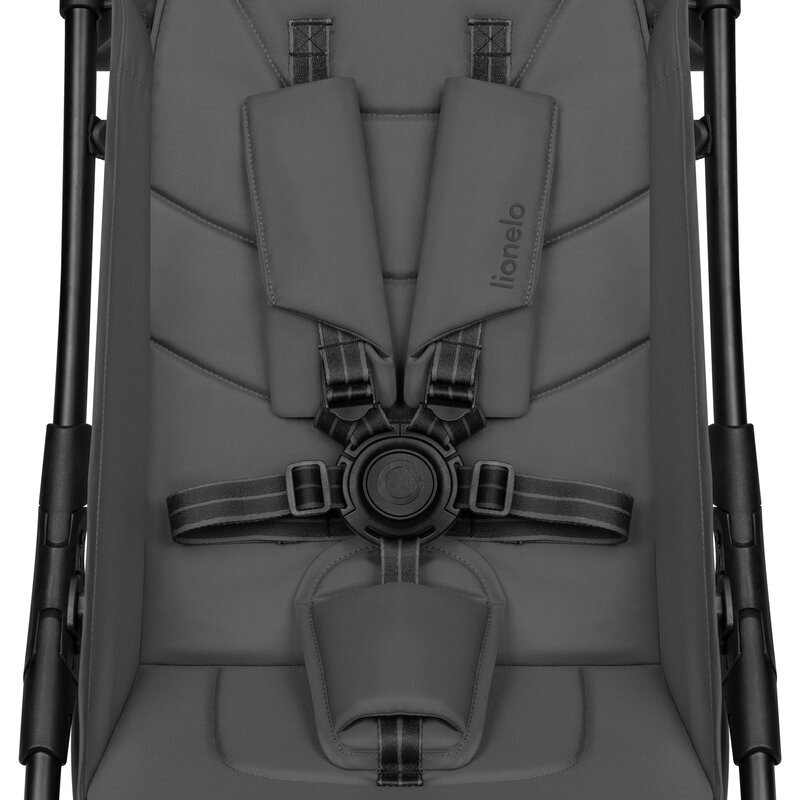 Lionelo Carucior sport pentru copii Agia Gri 7.3 kg ultracompact pliere rapida cu o mana suport pentru biberon inclus sezut lat si confortabil 6-48 luni sustine 22 kg