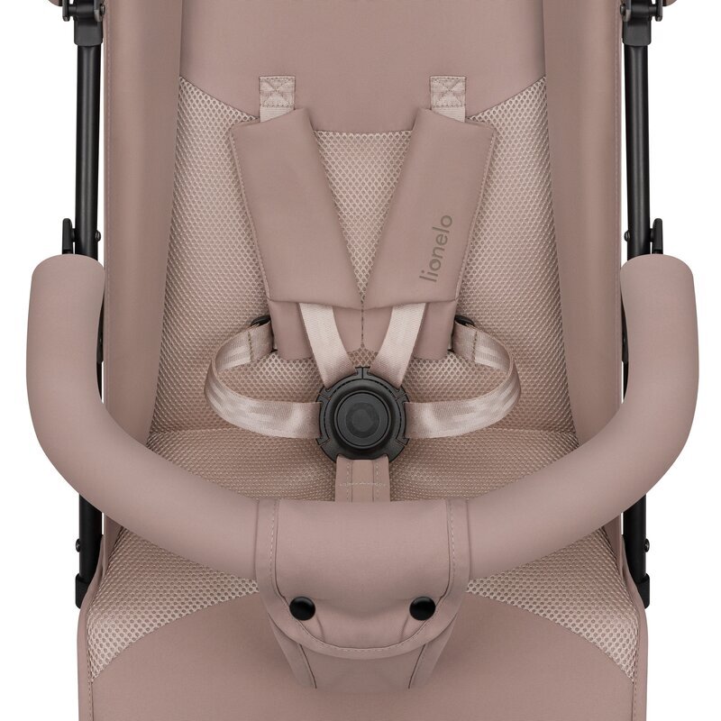 Lionelo Carucior sport pentru copii Elia Bej Taupe cu plasa de tantari suport de picioare reglabil spatar ajustabil in 4 pozitii capotina XXL pliere tip umbrela capacitate 15 kg 6 luni+