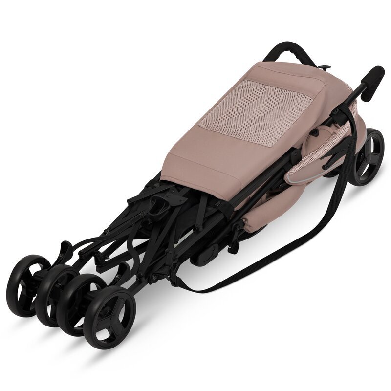 Lionelo Carucior sport pentru copii Elia Bej Taupe cu plasa de tantari suport de picioare reglabil spatar ajustabil in 4 pozitii capotina XXL pliere tip umbrela capacitate 15 kg 6 luni+