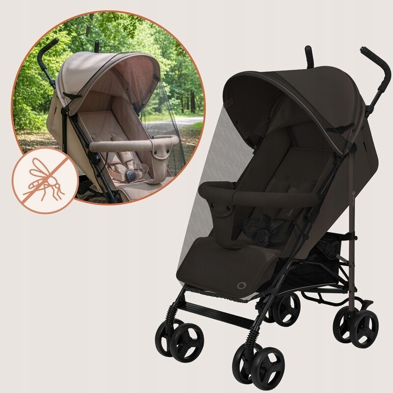 Lionelo Carucior sport pentru copii Elia Maro cu plasa de tantari suport de picioare reglabil spatar ajustabil in 4 pozitii capotina XXL pliere tip umbrela capacitate 15 kg 6 luni+