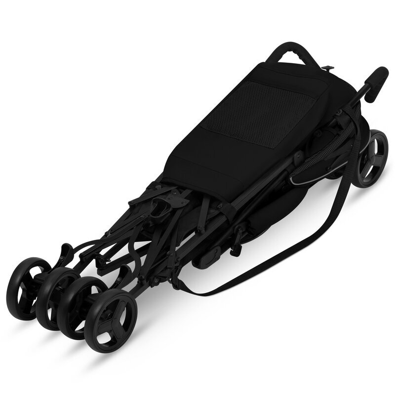 Lionelo Carucior sport pentru copii Elia Negru cu plasa de tantari suport de picioare reglabil spatar ajustabil in 4 pozitii capotina XXL pliere tip umbrela capacitate 15 kg 6 luni+