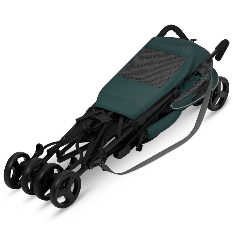 Lionelo Carucior sport pentru copii Elia Verde Grafit cu plasa de tantari suport de picioare reglabil spatar ajustabil in 4 pozitii capotina XXL pliere tip umbrela capacitate 15 kg 6 luni+