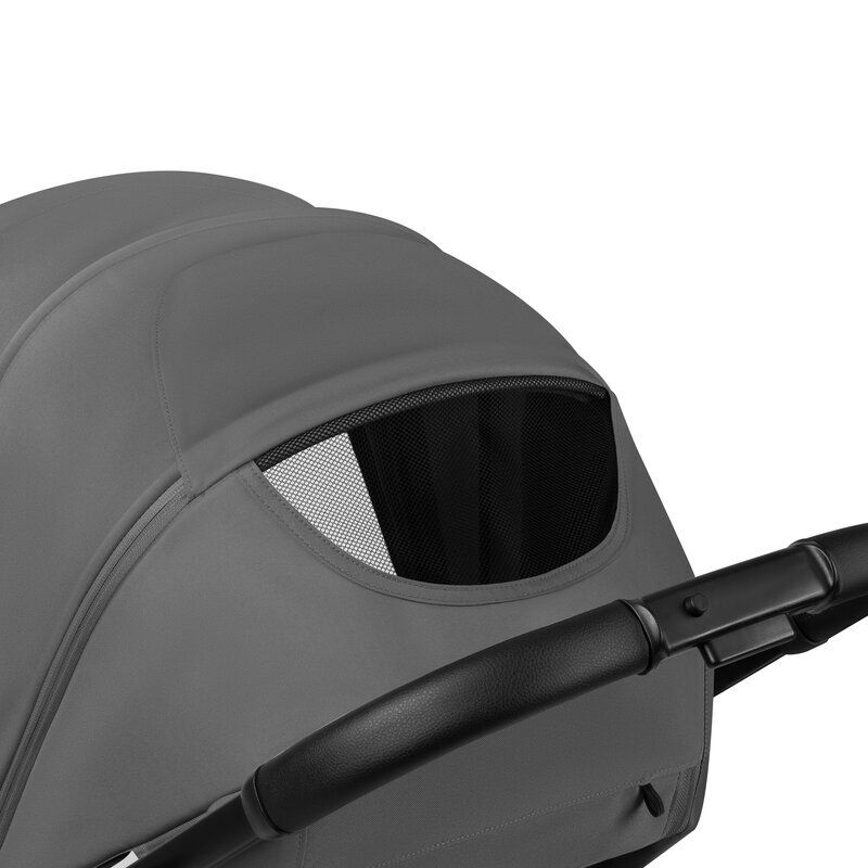Lionelo Carucior sport pentru copii Emerald gri pliere cu o mana copertina XXL UPF 50+ spatar reglabil suspensie completa roti EVA 6-48 luni greutate admisa 22 kg