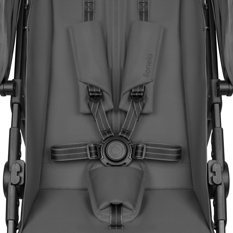 Lionelo Carucior sport pentru copii Emerald gri pliere cu o mana copertina XXL UPF 50+ spatar reglabil suspensie completa roti EVA 6-48 luni greutate admisa 22 kg