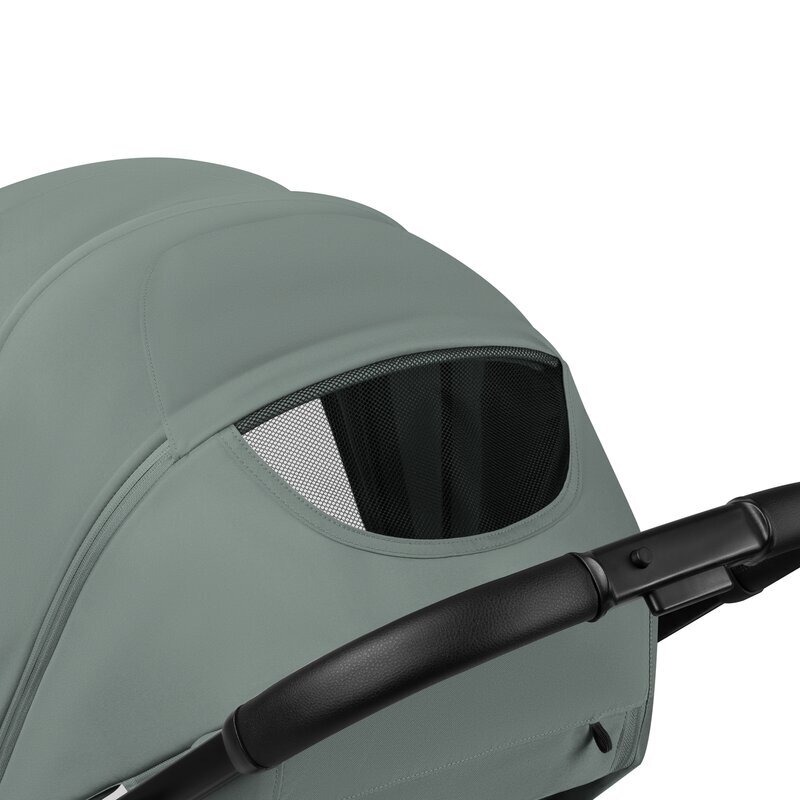 Lionelo Carucior sport pentru copii Emerald verde pliere cu o mana copertina XXL UPF 50+ spatar reglabil suspensie completa roti EVA 6-48 luni greutate admisa 22 kg