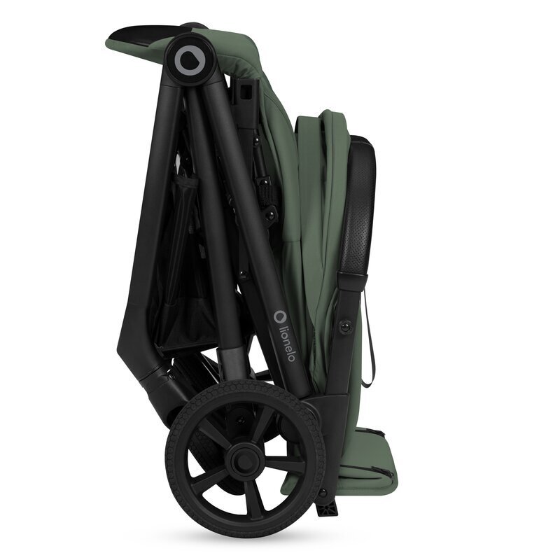 Lionelo Carucior sport pentru copii Tansi verde cu pliere automata ultracompact manevrare cu o mana roti cu tehnologie GravelTech spatar si suport picioare reglabile 6-48 luni greutate admisa 22 kg