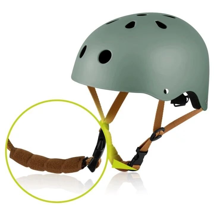 Lionelo Casca pentru copii Green Sage reglabila 50-56 cm din ABS si EPS conform cu standardul EN1078