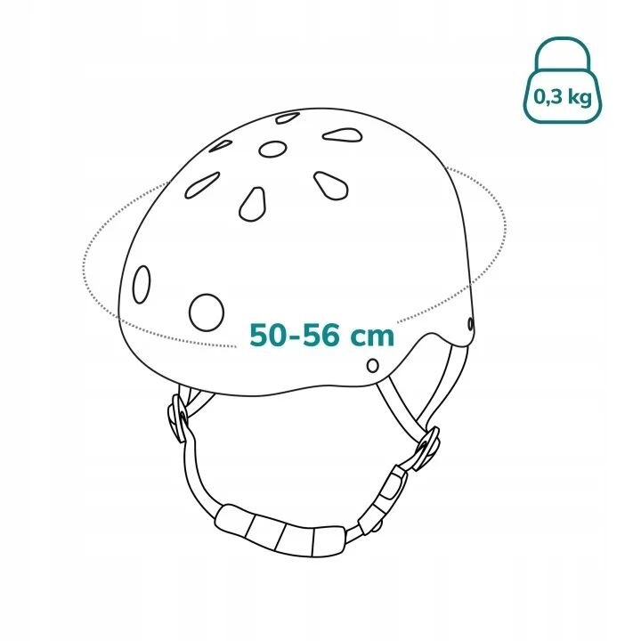 Lionelo Casca pentru copii Green Sage reglabila 50-56 cm din ABS si EPS conform cu standardul EN1078