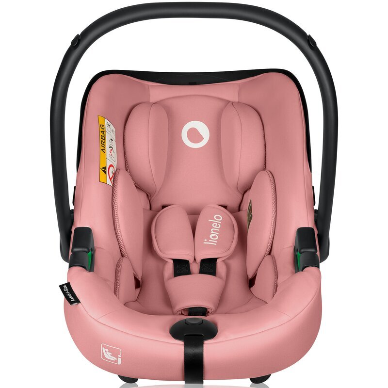 Lionelo coica auto i-Size Astrid Roz 0-13 Kg 40-87 cm maner si capotina reglabile protectie laterala avansata salteluta confortabila testat ADAC Conform cu standardul R129
