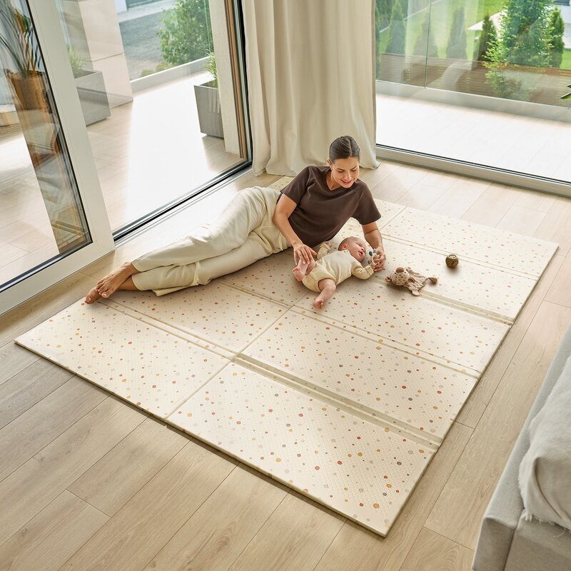 Lionelo Covoras pliabil Zora Bej din spuma 180x200 cm