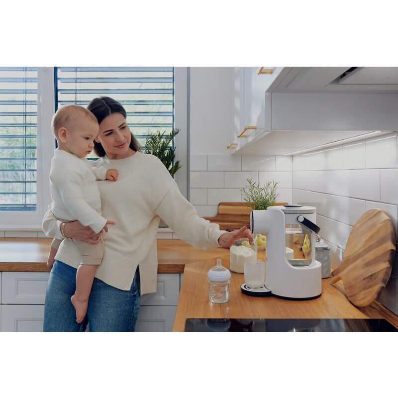 Lionelo Espressor pentru lapte praf Baby Presto cu afisaj digital LED alb