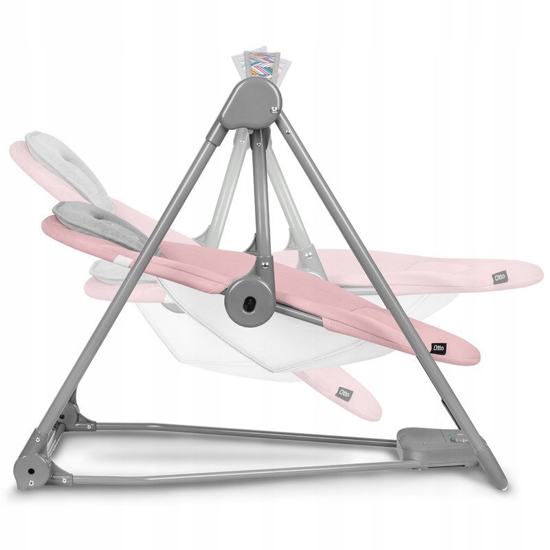 Lionelo Fotoliu balansoar Otto Cozy cu melodii 57x55 cm Roz