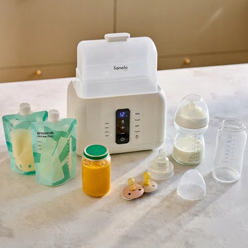 Lionelo Incalzitor biberoane si sterilizator ThermUp Duo Verde 6 moduri de operare incalzire sterilizare pastrare temperatura decongelare senzor pentru temperatura pentru 2 biberoane simultan fara BPA