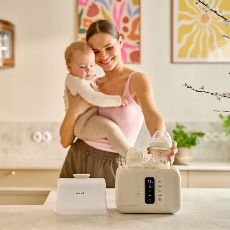 Lionelo Incalzitor biberoane si sterilizator ThermUp Duo Verde 6 moduri de operare incalzire sterilizare pastrare temperatura decongelare senzor pentru temperatura pentru 2 biberoane simultan fara BPA