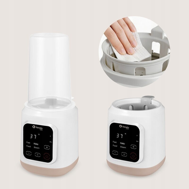 Lionelo Incalzitor biberoane ThermUp 3.0 Alb 6 in 1 incalzire decongelare sterilizare mentinerea temperaturii 400 W 35-100C panou de comanda tactil fara BPA oprire automata placa de incalzire din teflon
