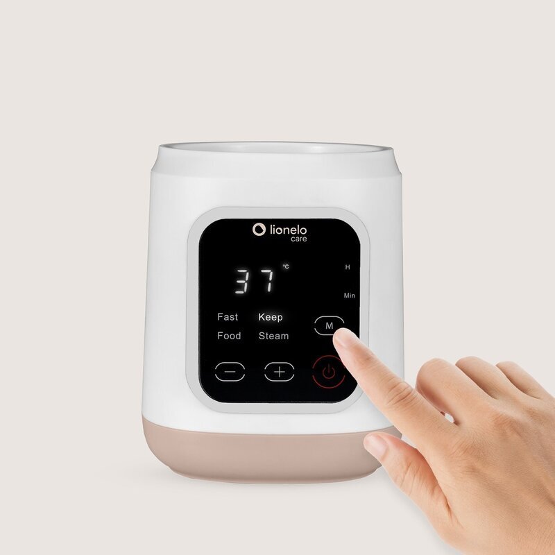 Lionelo Incalzitor biberoane ThermUp 3.0 Alb 6 in 1 incalzire decongelare sterilizare mentinerea temperaturii 400 W 35-100C panou de comanda tactil fara BPA oprire automata placa de incalzire din teflon
