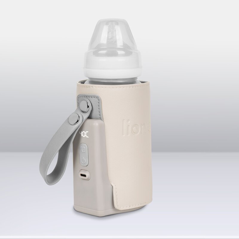 Lionelo Incalzitor biberoane ThermUp Go Plus portabil cu incarcare USB bej