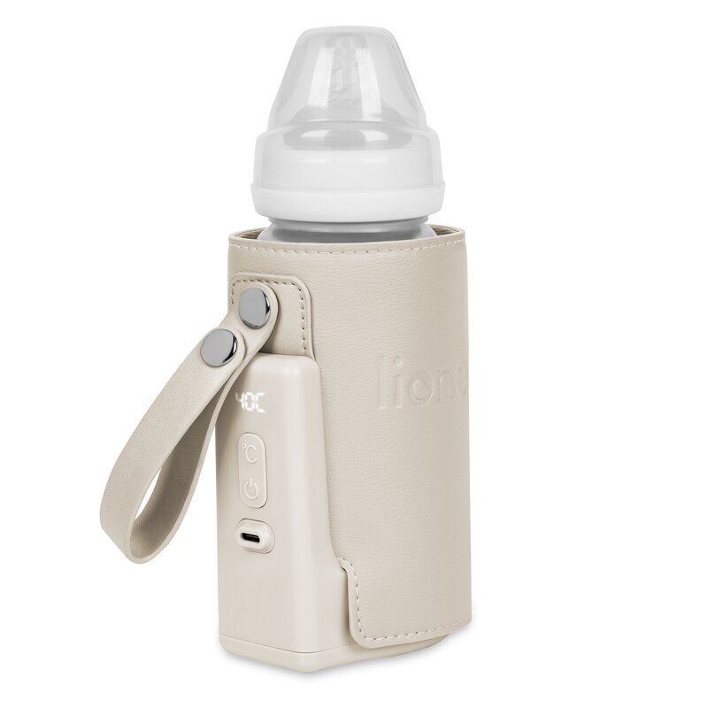Lionelo Incalzitor pentru biberoane ThermUp Go Plus bej calm portabil cu temperatura constanta pana la 24 h