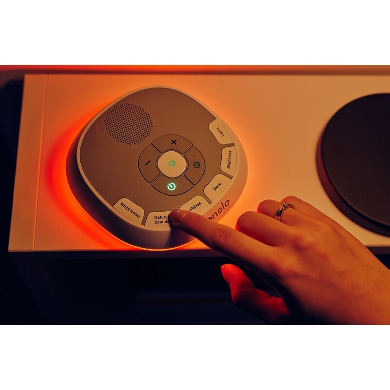 Lionelo Lampa de veghe BabyNap 2 in 1 Wireless cu sunete si melodii de leagan alb