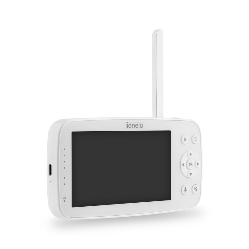 Lionelo Monitor video pentru bebelusi Babyline 8.4 Alb ecran tactil 5 inch camera Full HD 1080 WiFi Dual-Band vedere nocturna IR detectare plans miscare sunet comunicare bidirectionala 8 cantece de leagan