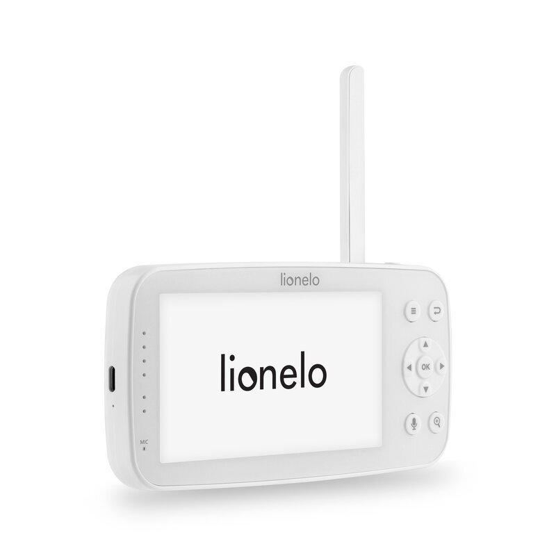 Lionelo Monitor video pentru bebelusi Babyline 8.4 Alb ecran tactil 5 inch camera Full HD 1080 WiFi Dual-Band vedere nocturna IR detectare plans miscare sunet comunicare bidirectionala 8 cantece de leagan