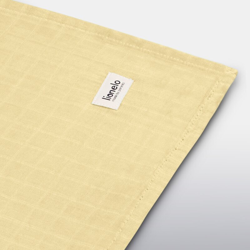 Lionelo Muselina multifunctionala din bambus 120x120 cm Galben