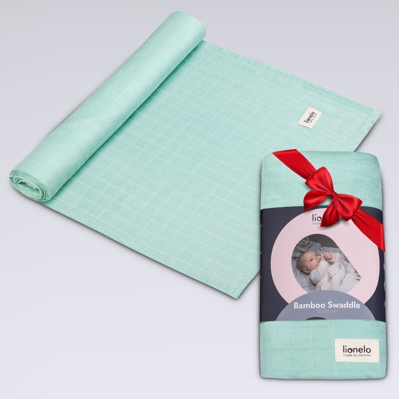 Lionelo Muselina multifunctionala din bambus 120x120 cm Verde
