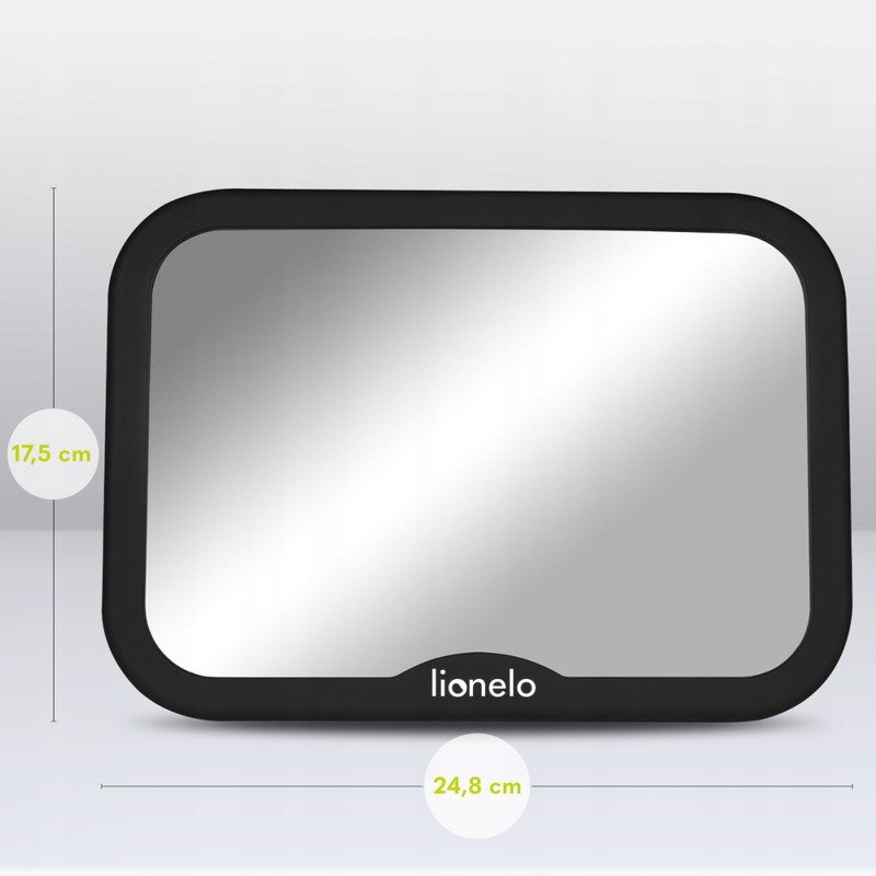 Lionelo Oglinda auto retrovizoare Sett 25x18 cm rotire 360 grade Black Carbon
