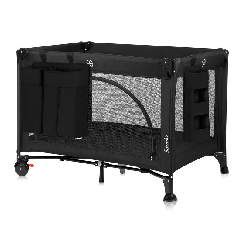 Lionelo Organizator multifunctional Sidepocket L Negru 3 parti independente cu multiple buzunare universal 58x11x58 cm