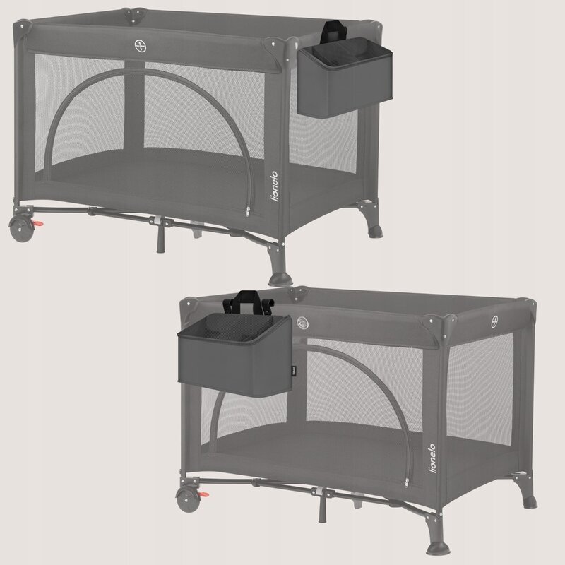 Lionelo Organizator multifunctional Sidepocket M Gri 3 compartimente universal 43x15x23 cm
