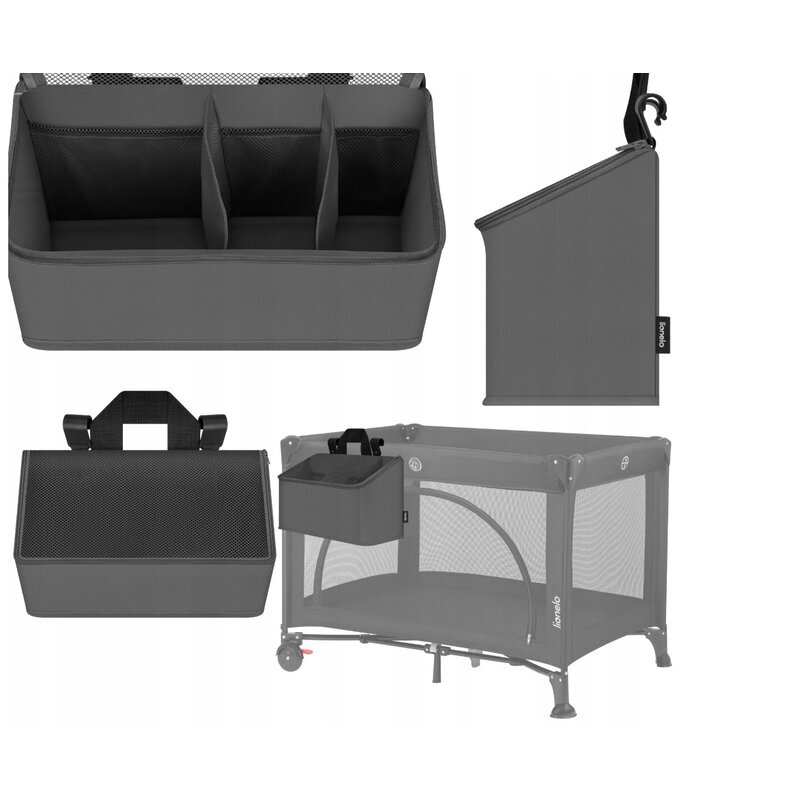 Lionelo Organizator multifunctional Sidepocket M Gri 3 compartimente universal 43x15x23 cm