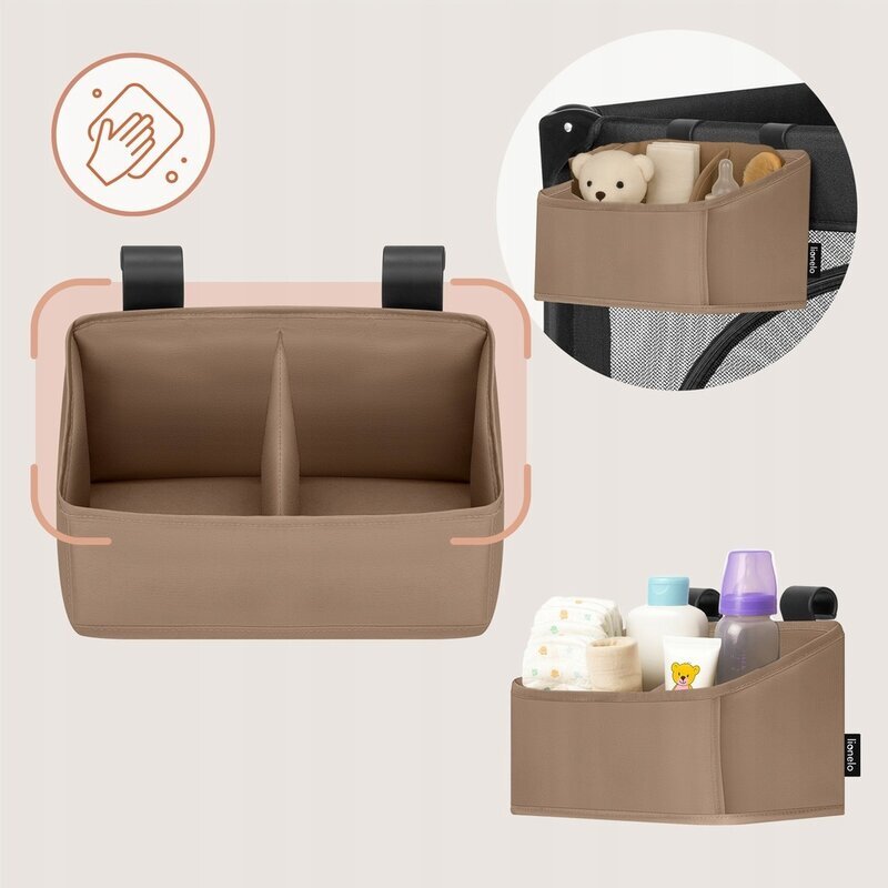Lionelo Organizator multifunctional Sidepocket S Bej 2 compartimente universal 26x12x15 cm